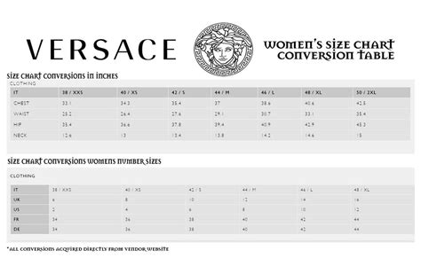 how do versace t shirts fit|Versace Size Chart .